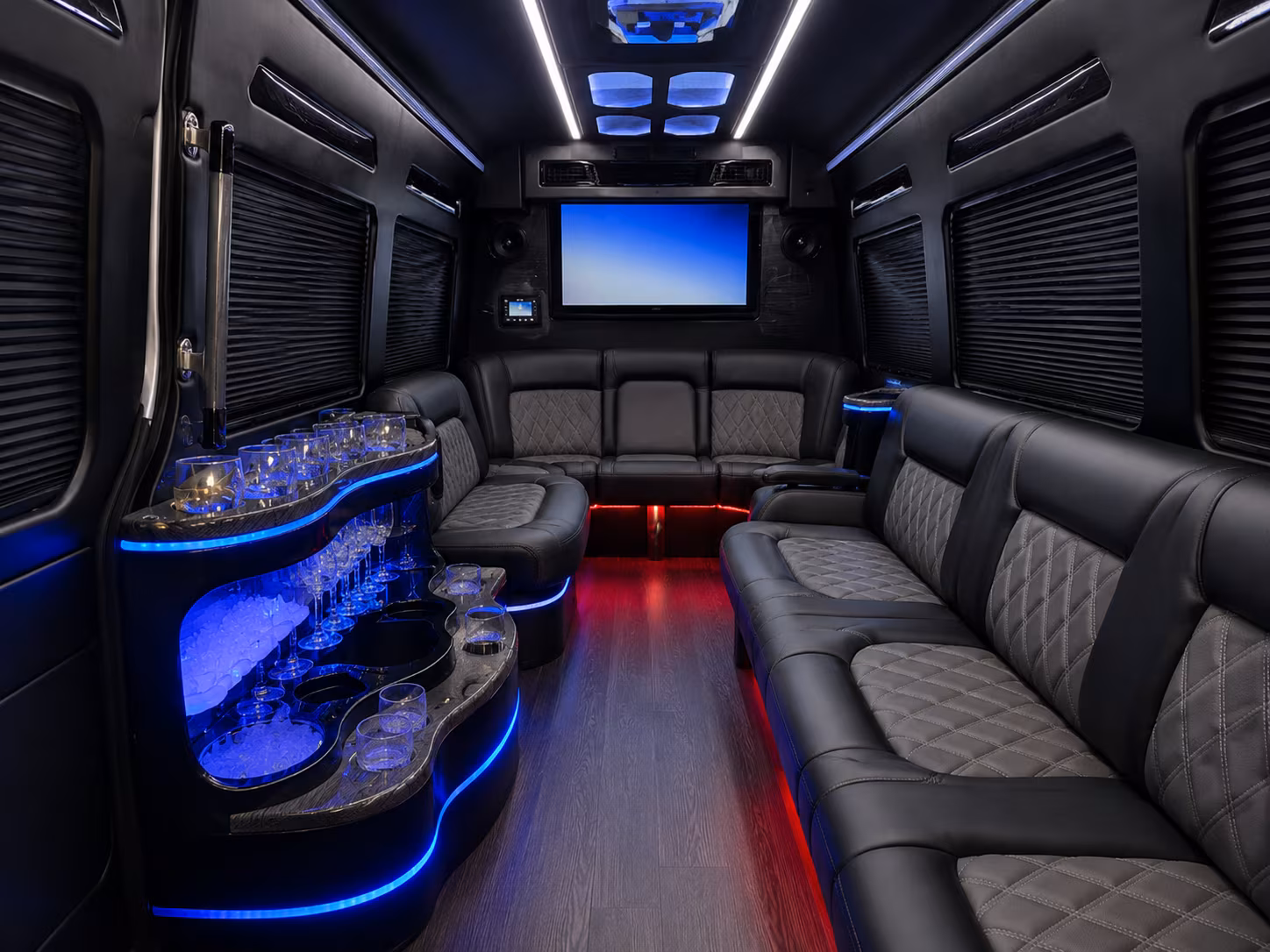 fort worth sprinter limousine interior